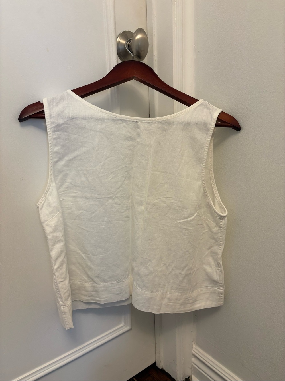 GAP White Cotton Sleeveless Tank